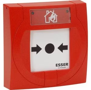 IQ8MCP compact, small, red, with isolator and glass pane ESSER MCP