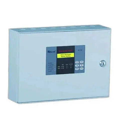 Ravel RE-102 2 Zone Conventional Fire Alarm Control Panel – wall-mounted fire control system for reliable fire safety in offices and commercial spaces